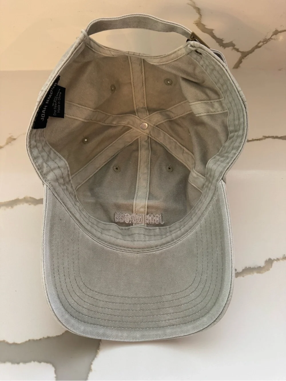 NWOT JOAH BROWN Sage Green Washed Cotton Embroidered Dad Hat OSFM - Picture 6 of 9